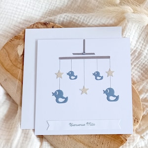 Personalized birth card, girl birth card, boy birth card Baby birth card