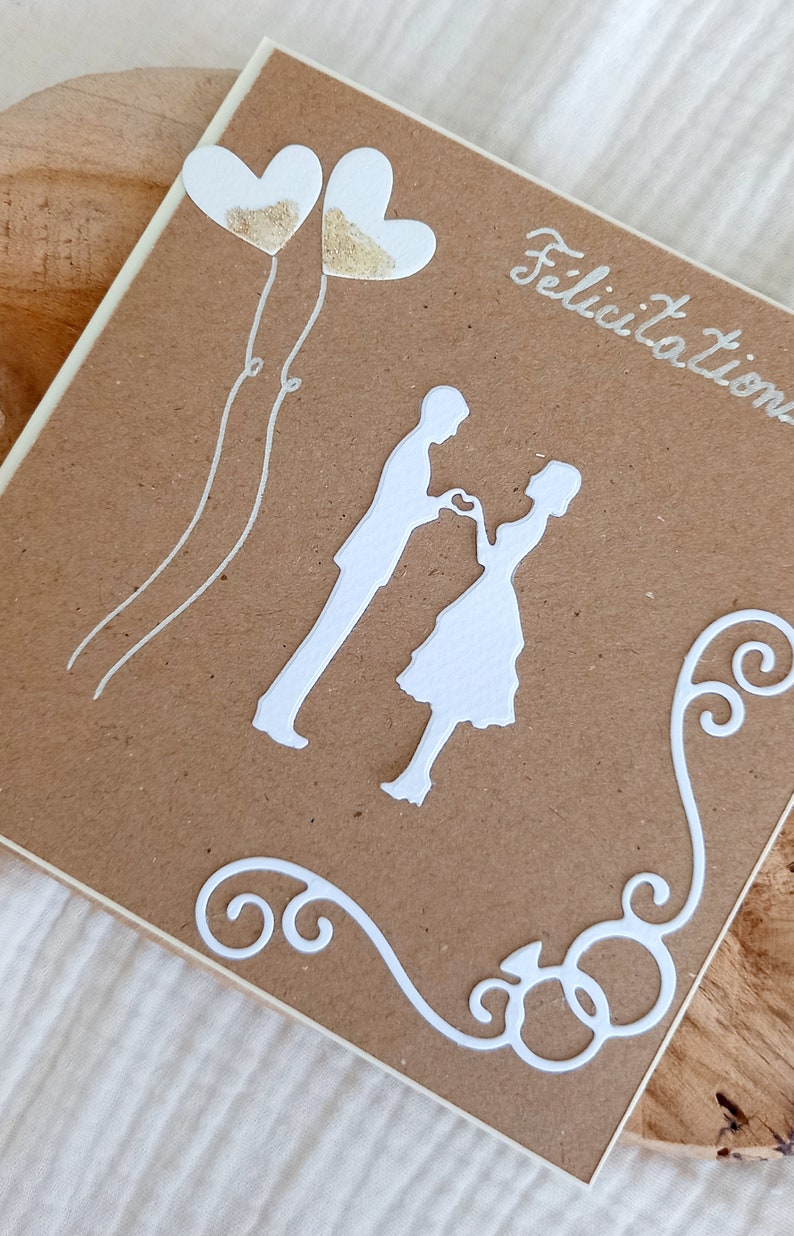 Wedding card Congratulations card Just married greeting card image 2