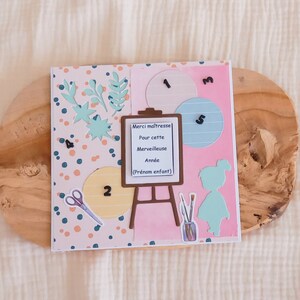 Thank you teacher card, thank you card, teacher card