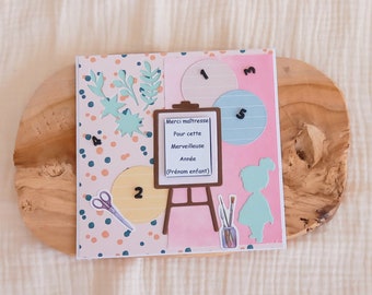 Thank you teacher card, thank you card, teacher card
