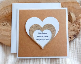 Wedding card Congratulations card Heart greeting card, wedding, congratulations