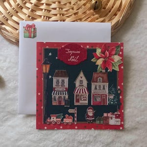 Carte de Noël,  Carte cadeau de Noël,  Carte joyeux Noël,  Carte de vœux fait main