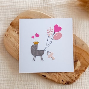 Personalized birth card, girl birth card, boy birth card Baby birth card, congratulations card