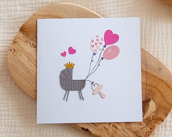 Carte de naissance à personnaliser,  carte de naissance fille, carte de naissance garçon  Carte de naissance bébé, carte félicitations
