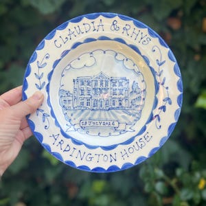 Personalised Wedding Venue Ceramic Plate – Hand-Painted Heirloom Dish | Circle of Willis