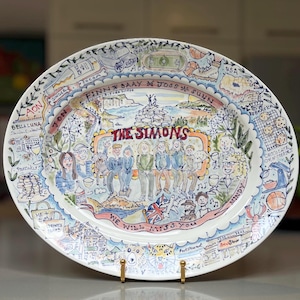 Life On A Plate - A Personalised Hand-Painted Platter With Storytelling