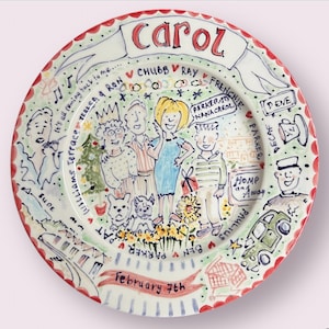 Personalised Hand-Painted New Baby Plate, Custom Ceramic Keepsake Gift for Baby Shower or Christening