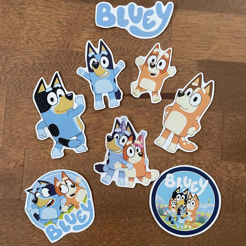 Bluey Stickers. - Etsy