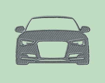 AUDI car silhouette embroidery file