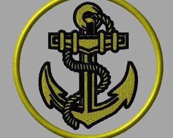 Sea ocean ship anchor embroidery file