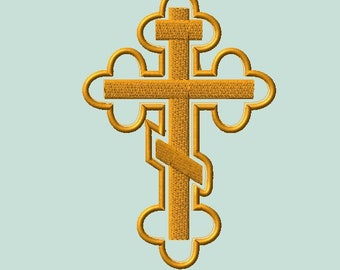 orthodox God Jesus church cross embroidery file