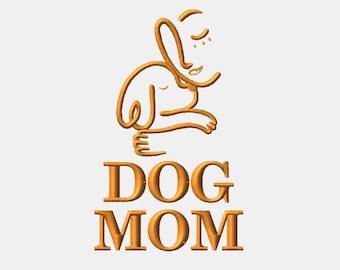 Dog mom lover embroider file