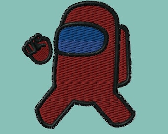 Among us space embroidery file