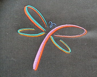 Colourful Dragonfly embroidery file