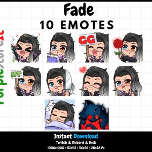 10 vervagingsemoties van Valorant | Twitch-emoties | Discord-emoties | Kick-emoties | Emotes-bundel