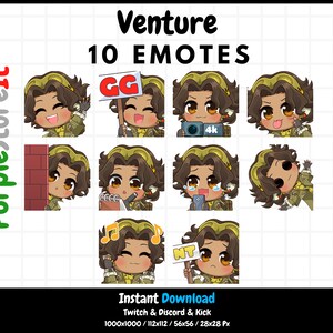 10 Venture-emoties van Overwatch | Twitch-emoties | Discord-emoties | Kick-emoties | Emotebundel