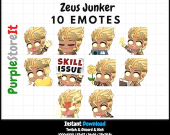 10 Zeus Junker Queen emotes from Overwatch | Twitch Emotes | Discord Emotes | Kick Emotes  | Emotes Bundle