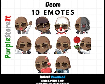 10 Doomfist emotes from Overwatch | Twitch Emotes | Discord Emotes | Kick Emotes | Emotes Bundle