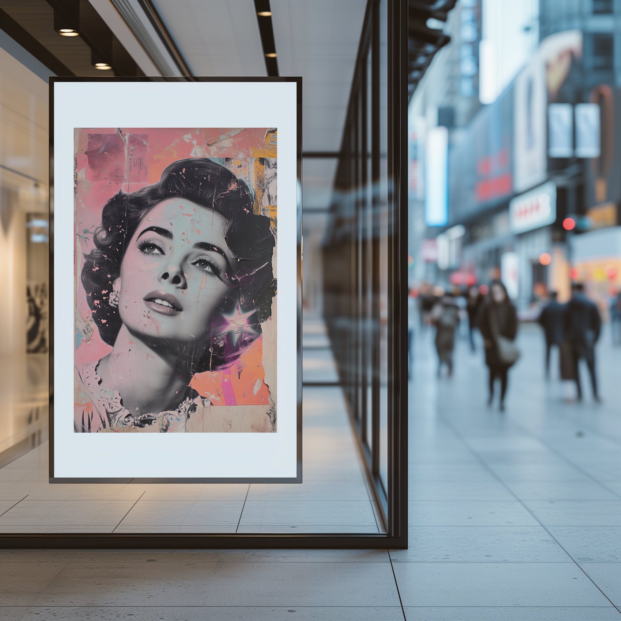 Elizabeth Taylor Movie Star Poster Canvas Gift for Actor. Office Wall