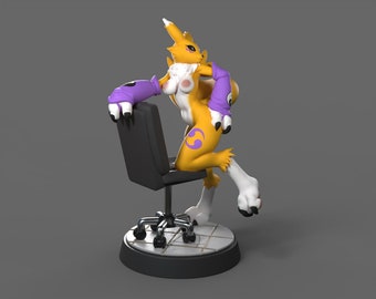 Renamon High Quality 3D printing STL file for resin printers and filament printer, STL file