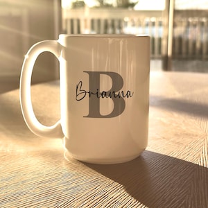 Monogram Initial Name Mug, Personalized Mug, Customized Name Mug, Coffee Mug, Custom Gift with name