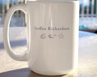 Personalized Simple Name Coffee Mug Beach Themed Custom Cup Bridesmaid Gifts Girls Trip Bachelorette Mug Custom Summer Name Vacation Cup