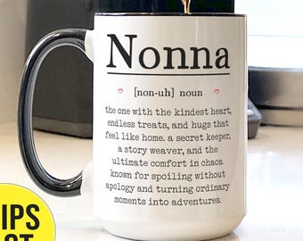 Nonna Definition Coffee Mug for Grandma Mother's Day Gift, Nonna Gift Ideas