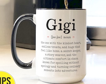 Gigi Definition Coffee Mug for Grandma for Mother's Day, Cute Mother's Day Gift for Grandma, Gigi Grandma Gift Ideas