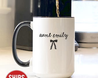 Auntie Coffee Mug, Aunt Gifts For Auntie, Personalized Name Cup