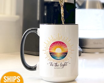 Christian Mug, Bible Verse Mug, Be The Light, Jesus Mug, Christian Gifts, Religious Coffee Mug, Spiritual Mug, Matthew 5:14