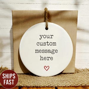 Personalized Text Ornament, Custom Design Christmas Ornament, Design Own Ornament, Custom Text Keepsake