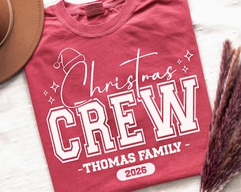 Camiseta personalizada de Navidad 2026: Camiseta familiar navideña a juego