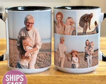 Custom Photo Collage Coffee Mug With Personalization For Mothers Day Mug Personalized Image Mug For Mom Picture Collage Gift Mug For Mom