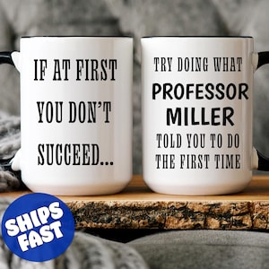 College Professor Coffee Mug, Gift For Professor, Personalized Professor Gift, Professor Gift Idea, Professor Thank You Gift image 1