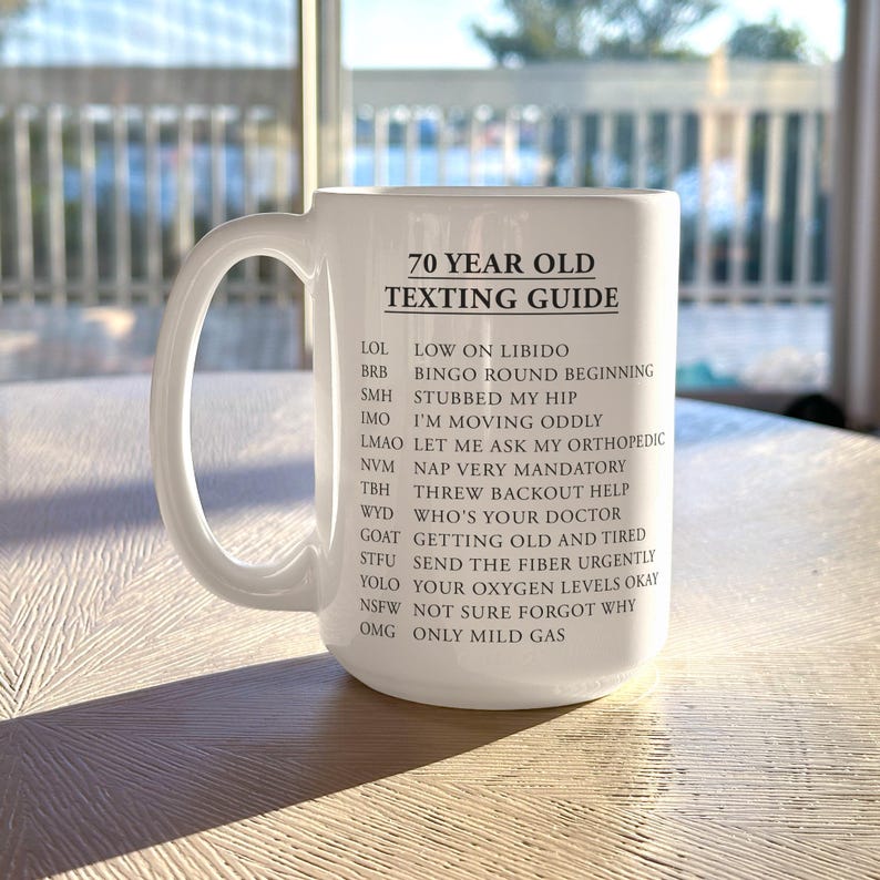 70th Birthday Mug, 70th Birthday Gift, Funny 70th Birthday Party Favors ...