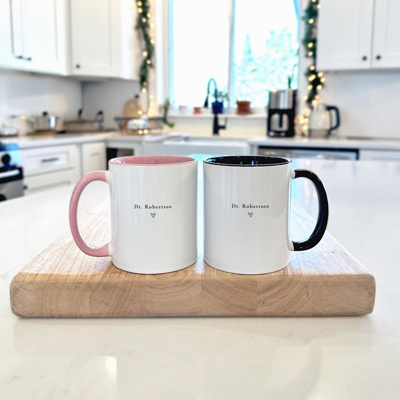 Custom Name Doctor Mug Personalized PHD Graduation Gift Med School Grad Present Doctorate Mug New DR Mug White Coat Ceremony Gifts For Her immagine 9