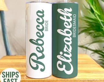 Personalized Bridesmaid Tumbler, Bridesmaid Proposal Gift, Bridesmaid Gifts, Bachelorette Party Tumbler, Bachelorette Tumbler