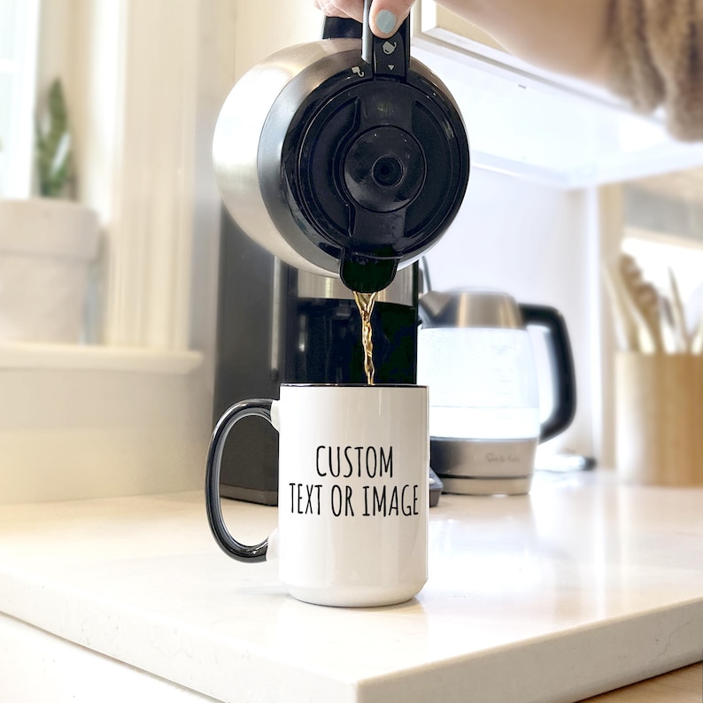 Personalized Coffee Mug, Custom Mug, Photo Mug, Custom Text Mug, Design Your Own Mug image 2