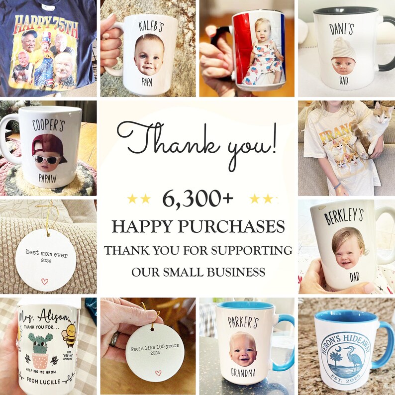 Foto-Collage-Tasse mit personalisiertem Text, Benutzerdefinierte Fototasse, Benutzerdefinierte Bild- und Texttasse, personalisierte Tassen Geschenke Bild 8