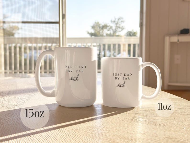 Golf Dad Coffee Mug, Best Dad By Par, Fathers Dad Gift Mug For Golf Dad, Golf gifts for men image 3