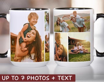 Custom Photo Mug With Personalized Text, Collage Photo Mug, Custom Mug For Mothers Day, Custom Picture And Text Mug, Personalized Custom Mug