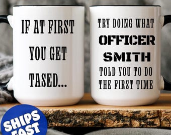 Caneca de café para policial, presente para policial, presente personalizado para policial, ideia de presente para policial, caneca de café para policial