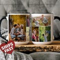 Photo Collage Mug With Personalized Text, Custom Photo Mug, Custom Picture And Text Mug, Personalized Mugs Gifts