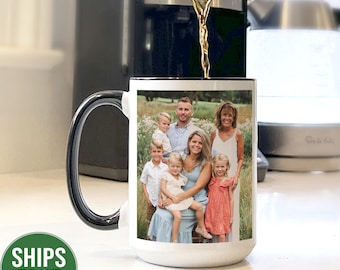Custom Picture Photo Coffee Mug, Personalized Photo Mug, Photo and Text Mug, Picture Mug