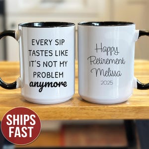 Personalized Retirement Coffee Mug, Custom Retirement Gift, Retired Gift, Officially Retired