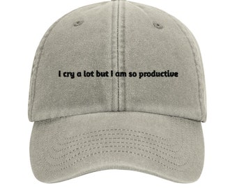 I Cry A Lot But I Am So Productive Cap Taylor Swift Hat Vintage Cap TTPD Eras Tour Hat Present Swiftie Gift