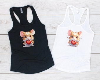 Hamster Tank top, Hamster Gifts, Pet Hammy Top, Animal Lover Gift, Love Top, Animal Lover, Cute woman top, Woman Tank Top, Summer Top, Gift