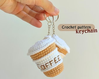 Crochet Coffee Cup Keychain Pattern: Easy Amigurumi Tutorial (PDF Download)