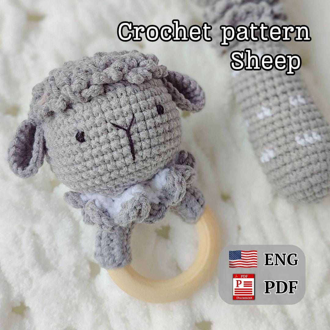 Patrón de sonajero a crochet oveja, Patrón de sonajeros en ingles ...