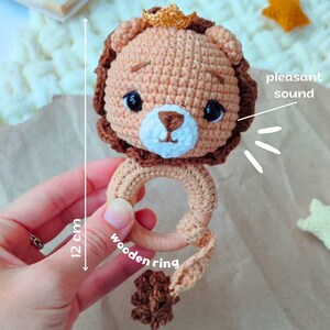 Amigurumi Lion Rattle Crochet PDF Pattern | Safari Animal Toy - Etsy